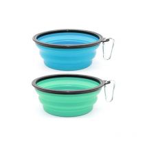 Einemgeld - 2 Pièces Bol à Chien Pliant Bol en Silicone Pliable pour Chiens, Gamelles de Voyage pour Chien et Chat Bols de Voyage Pliables en