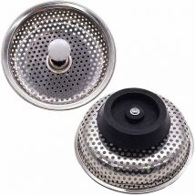 Filtre à Évier, Bouchon de Bonde en Acier Inoxydable, Bouchon D'évier Trou Passoire de Pour Évier de Cuisine Pièces de Rechange Diamètre de 85 mm(2