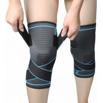 Ladacèe - 2 Pièces Genouillère, Genouillère Élastique Réglable, Genouillère de Compression Sports, Genouillère Rotulienne et Ligamentaire,