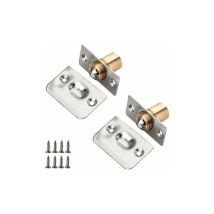 2 Pièces Loqueteau à Bille,Acier Inoxydable Fermoir Loquet Bille pour Porte Loquet Bille Réglable Roller Ball Meubles Loquet de Porte avec Vis pour