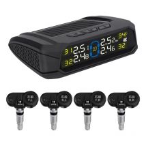 Benobby Kids - lifcausal Système de Surveillance de Pression Pneumatique Solaire Sans Fil avec Écran lcd 6 Modes d'Alerte, 4 Capteurs Internes et