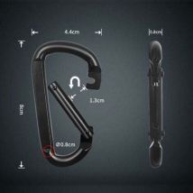 2 Pièces Mousquetons Escalade,Mousquetons Escalade Forme de D,Mousquetons à Verrouillage Automatique,Crochet Mousqueton pour Alpinisme,Randonné