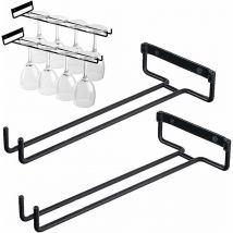 Volavo - 2 Pièces Support De Verre Porte Verres, Porte Verres à Vin Suspendu En Métal, Porte Verres Suspendu, Support De Verre à Vin, Support De