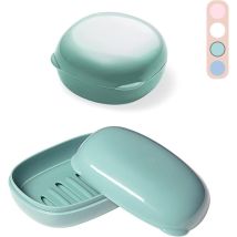 Porte-savons De Voyage 2 Pièces, Porte-savons En Plastique, Porte-savons Imperméables, Porte-savons De Randonnée, Salle De Bain, École (vert)
