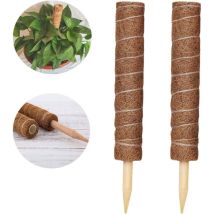 Tinor - 2 Pièces Tuteur Plante,tuteur Coco, Poteau De Coco, Bâton De Coco Pour La Maison Jardin Plante Grimpantes Extension De Support De Plante