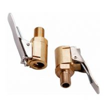 2 Pièce Adaptateur de Valve de Pneu de Voiture, 8 mm Pompe de Embout Laiton Gonflage Valve Clip Pince Connecteur Adaptateur pour Pneu de Voiture ou