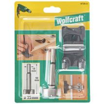 Wolfcraft - Forstner Drill Bit Set for Marking & Drilling Hinge Holes, 2 Pcs