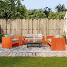 2 Piece Garden Lounge Set Wax Brown Solid Wood Pine vidaXL