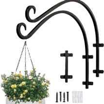 Gabrielle 2 Pièce Support Mural Pour Plante Crochet De Support De Suspension De Plante En Plein Air Pour Suspendre Les Paniers Support De Support