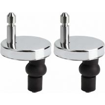 2-piece toilet seat hinge, 55 mm, universal replacement/spare, suitable for all toilet seats, quick installation