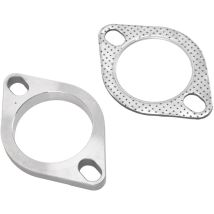 Jeffergarden 2 pièces 2 boulons 2.5in Kit de connexion de bride d'échappement en acier inoxydable universel pour les en-têtes de Catback de tuyau de