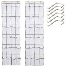 Lepmerk - 2 pièces 24 grandes poches en filet sac de rangement derrière la porte organisateur de chaussures sur la porte étagère à chaussures étagère