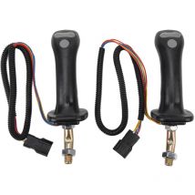 Jeffergarden - 2 pièces 3 boutons pelle Joystick poignées 6 broches en alliage d'aluminium pour Doosan dh DX150 215 225 300 370-9C