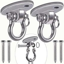 Support et fixation pour hamac2 Pièces 304 Acier Inoxydable Lourds Crochet De Plafond, Crochets de Suspension, Yoga, hamac, Chaise accrochante