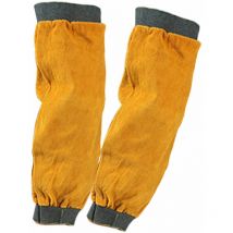 2 pièces 572 ° f jardinage soudure soudure éclaboussures épine preuve en cuir longues manchettes manches manchon anti-brulure protection contre la