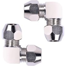 2 Pièces 6 MM Raccord de Tuyau à Virole de Compression, Argent Angle Droit Tuyau Pneumatique Raccord