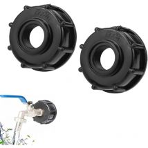 2 Pièces Adaptateur ibc Bouchon S60x6 - Connecteur de Réservoir ibc 3/4 Pouce - Adaptateur de Cuve pour Vanne de Tonne ibc 1000 litres