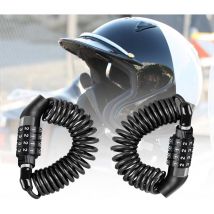 2 Pièces Antivol Velo, Cadenas Velo Avec Serrure à Combinaison à 4 Chiffres, 150 CM Long Câble Antivol, Chaine Antivol Moto, pour Vélos, Motos,