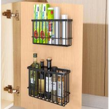 2 pièces Armoires de Cuisine Porte Boîte de Rangement,Adhésive Boîte de Rangement Murale,Armoire/Salle de Bains/Réfrigérateur Boîte D'organisation