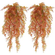 Csparkv - 2 Pièces Artificielle Vigne Fausse Plantes Tombante, Fougère Artificiel Fausse Plante Fausse Plante Suspendue pour Mariage, Fête, Jardin,