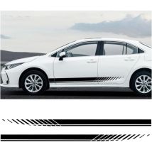 2 Pièces Autocollant De Voiture Jupe Latérale De Voiture, Pare-Chocs Stripe Decal Véhicules, Autocollants Latéraux De Bricolage Garnis, Modifié Decal
