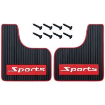 2 Pieces Car Mudguard Universal Rubber Mudguard Soft Crash-Free Front and Rear Mudguard Splashguard For Car