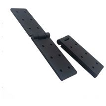 2 Pièces Charnières Connectrices, Charnière Pliante, Bande de Caisse, Charnière de Meubles, Charnière Métallique Noire pour Portes en Bois, Portes de