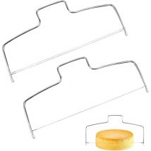 2 Pièces Coupe-Gâteau Droit, Coupe-Gâteau Professionnel Nivellement, Coupe-Gâteau Droit à Ligne Réglable, Nivelleur Outils Cuisine Pour Gâteau