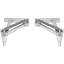 2 Pieces Cupboard Door Spring Hinge 80 Degree, Stainless Steel Lift-up Spring Hinge For Supporting
