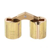 Aougo - 2 pieces cylindrical hinge, invisible hinge for doors, cabinets, furniture, 14 mm opening angle 180°