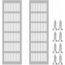 Fei Yu - 2 pièces de grille de ventilation rectangulaire, grille de ventilation en aluminium, grille de ventilation extérieure 80 x 250 mm