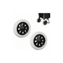 2 Pièces de Remplacement de Roues de Caddie - Caoutchouc - Roues de Chariot en Plastique avec Mousse - Noir Hot Design - Pour Les Caddies et Les