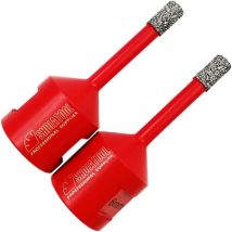 Longziming - 2 Pieces Diamond Drill Bits 6mm Drilling Bits with M14 Thread for Dry Drilling in Porcelain Tile Granite Marble