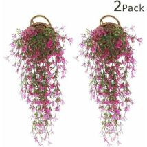 Boed - 2 Pieces Faux Ivy Artificial Ivy Plant Falling Ivy Artificial Ivy Leaf Fake Wisteria Wedding Decorations Garden Party Decorations - Red