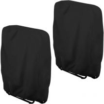Linghhang - 2 Pieces Folding Recliner Protective Cover (Black, 94x34x110cm), Garden Folding Chair Windscreen, Garden Recliner Cover
