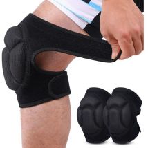 Ikodm - 2 pièces Genouillères de Protection, Anti-collision Éponge Épaisse Genouillere pour Jardinage, Travaux, Jogging, vtt
