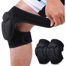 Memkey - 2 pièces Genouillères de Protection, Anti-collision Éponge Épaisse Genouillere pour Jardinage, Travaux, Jogging, vtt