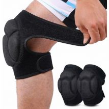 2 pièces Genouillères de Protection, Anti-collision Éponge Épaisse Genouillere pour Jardinage, Travaux, Jogging, VTT