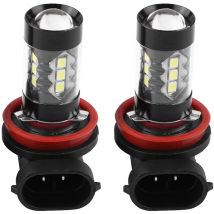2 pièces H11 H8 12V-24V 80W voiture haute puissance led lumineuse antibrouillard ampoules diurnes - Eosnow