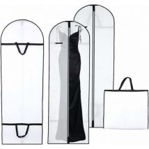 2 Pièces Housse Vetements à Suspendre, 180x60CM Pliable Housse Robe de Mariée, Anti Poussière Humidité Housse Vetements Longue, Housse Vetement