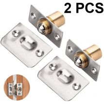2 pièces loquet à bille de porte d'armoire, loquet à rouleau réglable en acier inoxydable pour quincaillerie de porte de balcon serrures à bille se