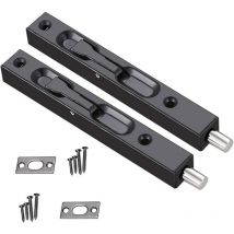 Lrapty - 2 Pièces Loquet Caché de Porte, Verrou de Boulon Loquet de Porte en Acier Inoxydable 304, 15,2 cm Loquet Caché de Porte Boulon de Sécurité