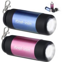 2 pièces mini lampe de poche LED, porte-clés lampe de poche, lampe de poche LED rechargeable USB enfants, lampes de poche pour enfants, pour le