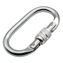 2 pièces mousquetons d'escalade 25kn, mousquetons en acier inoxydable mousquetons O-Lock avec tendeurs, adaptés à l'escalade, au rappel, au hamac