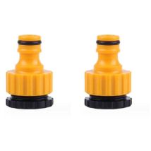 2-en-1 Raccord de robinet-2 Pack, 1/2" et 3/4"Connecteur de robinet de jardin Raccord de robinet, Set de raccord de tuyau pour l'irrigation de jardin