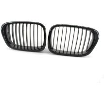 2 pieces noir brillant pare-chocs avant capot rein calandre course calandre remplacement pour bmw serie 5 E39 M5 1999-2003, modele: noir brillant 26