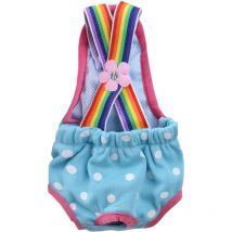 Pantalons Hygiéniques de Chiots Culotte à Bretelles Couches Physiologiques Pantalon de Sécurité pour Petits Chiens,M