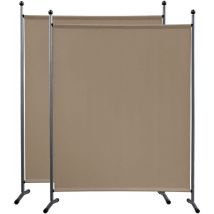 Quick-star - 2 pièces Paravent 150 x 190 cm Séparateur de tissu Jardin Balcon Écran de confidentialité partition Beige