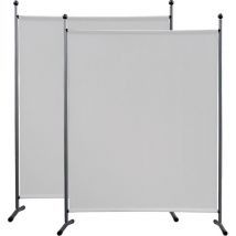 Quick-star - 2 pièces Paravent 150 x 190 cm Séparateur de tissu Jardin Balcon Écran de confidentialité partition Blanc