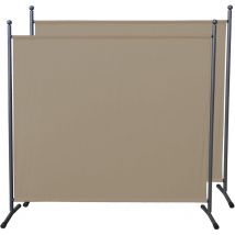 Quick-star - 2 pièces Paravent 180 x 178 cm Séparateur de tissu Jardin Balcon Écran de confidentialité partition Beige